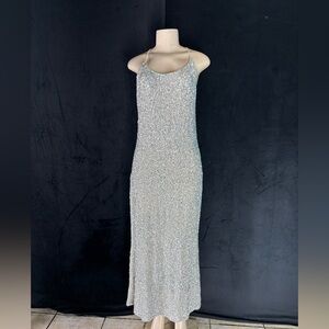 Elegant Silver Evening Gown by Zara
